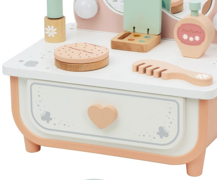 toaletka drewniana dla dziewczynki tooky toy różowa